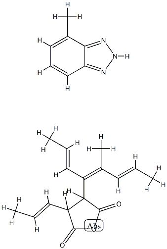 二氢-3-四丙烯基-2,5-呋喃二酮与甲基-1H-苯并三唑的化合物 结构式