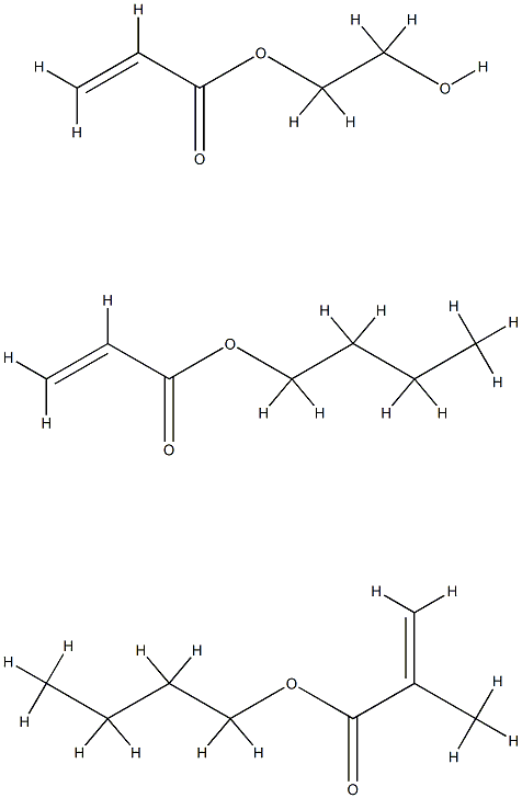 2-Propenoic acid, 2-methyl-, butyl ester, polymer with butyl 2-propenoate and 2-hydroxyethyl 2-propenoate Struktur