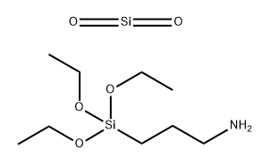 1-Propanamine, 3-(triethoxysilyl)-, hydrolysis products with silica  Struktur