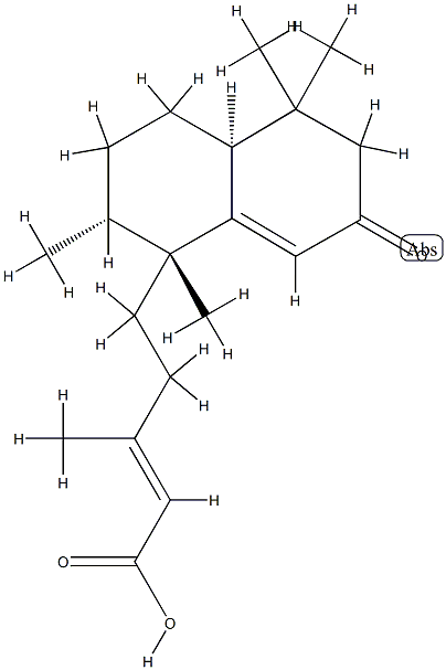 (E)-3-Methyl-5-[(1R)-1,2,3,4,4aα,5,6,7-octahydro-1,2α,5,5-tetramethyl-7-oxonaphthalen-1α-yl]-2-pentenoic acid 结构式