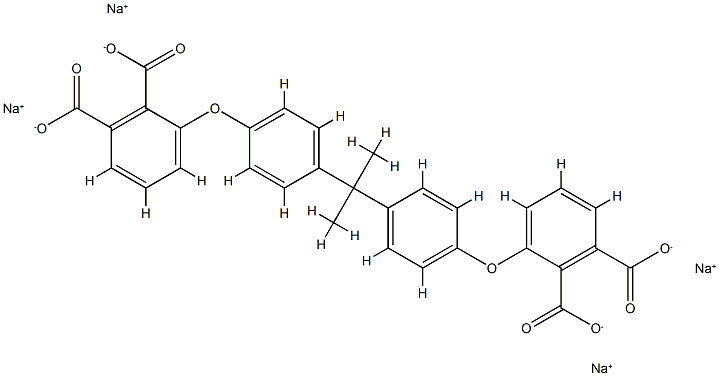 3,3'-[(1-Methylethylidene)bis(4,1-phenyleneoxy)]bis(1,2-benzenedicarboxylic acid disodium) salt Struktur