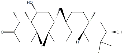 6β,21β-Dihydroxy-D:A-friedooleanan-3-one Structure
