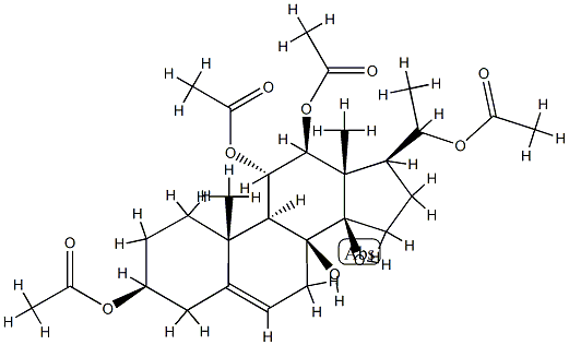 Pregn-5-ene-3β,8,11α,12β,14β,20-hexol 3,11,12,20-tetraacetate Structure