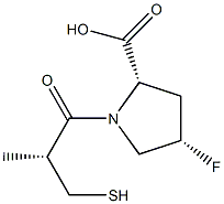 L-Proline, 4-fluoro-1-(3-mercapto-2-methyl-1-oxopropyl)-, 1(R*),2.alpha.,4.alpha.- Structure