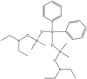 N,N'-[(1,1,5,5-Tetramethyl-3,3-diphenyl-1,5-pentanetrisiloxanediyl)bis(oxy)]bis[N-ethylethanamine] 结构式