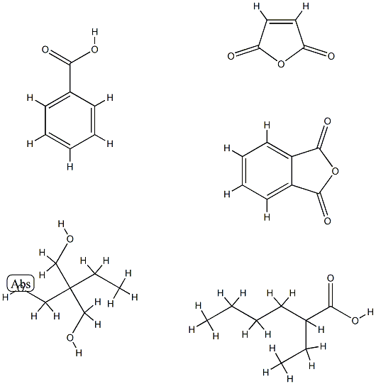 1,3-isobenzofurandione, polymer with2-ethyl-2-(hydroxymethyl)-1,3-propanediol and 2,5-furandione, benzoate2-ethylhexanoate Structure