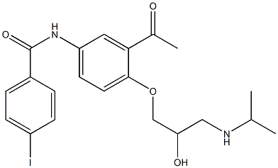 4-iodobenzoylacebutolol Structure