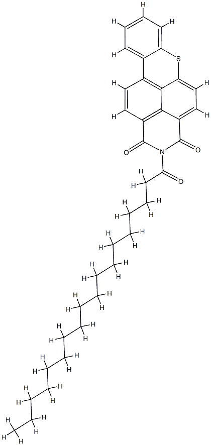 2-(1-オキソオクタデシル)-1H-チオキサンテノ[2,1,9-def]イソキノリン-1,3(2H)-ジオン 化学構造式