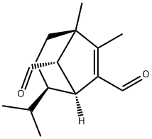 (1R,5S,8-anti)-1,7-Dimethyl-4α-isopropylbicyclo[3.2.1]oct-6-ene-6,8-dicarbaldehyde Struktur