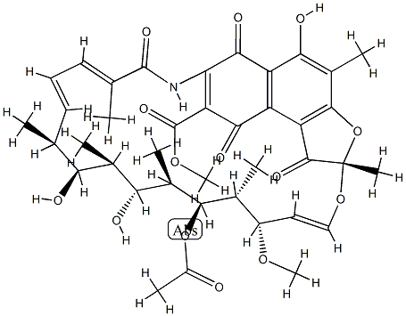3-carbomethoxy rifamycin S Struktur