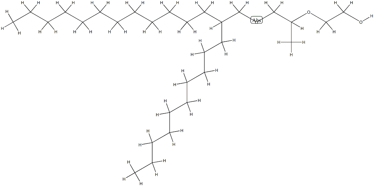 POE-POPデシルテトラデシルエ-テル 化学構造式