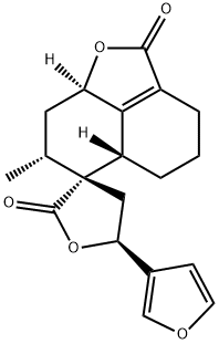 (5S,3R)-5-(3-Furyl)-3',4,5,5',5'aβ,7',8',8'aα-octahydro-7'α-methylspiro[furan-3(2H),6'-[6H]naphtho[1,8-bc]furan]-2,2'(4'H)-dione Struktur