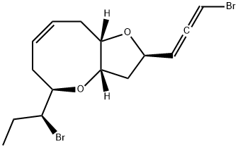 (2R)-2-[(S)-3-Bromopropadien-1-yl]-5β-[(S)-1-bromopropyl]-3,3aβ,5,6,9,9aβ-hexahydro-2H-furo[3,2-b]oxocin Structure