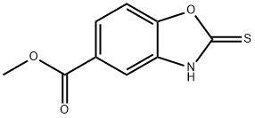 2-硫代-2,3-二氢苯并[D]恶唑-5-羧酸甲酯, 72730-39-3, 结构式