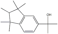 2,3-ジヒドロ-α,α,1,1,2,3,3-ヘプタメチル-1H-インデン-5-メタノール 化学構造式