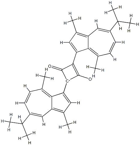 2 4-DI-3-GUAIAZULENYL-1 3-DIHYDROXYCYCL& Struktur