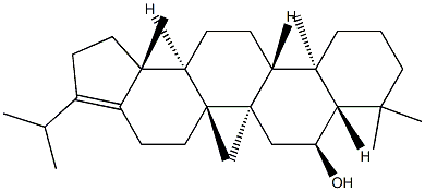 A'-Neo-5α-gammacer-17(21)-en-6α-ol Struktur
