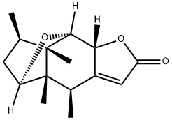 (4R)-4,4a,5,6,7,7a,8,8aβ-Octahydro-4,4aβ,7β,7aβ-tetramethyl-5α,8α-epoxy-2H-indeno[5,6-b]furan-2-one Struktur