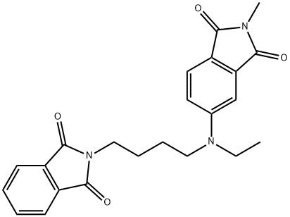 4-{N-Ethyl-N-[4-(N-phthalimido)butyl]amino}-N-methylphthalim Structure