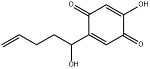 2,5-Cyclohexadiene-1,4-dione,2-hydroxy-5-(1-hydroxy-4-pentenyl)-(9CI) Structure