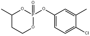 1-[(4-クロロ-m-トリル)オキシ]-3-メチル-2,6-ジオキサホスホリナン1-オキシド 化学構造式