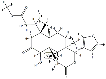 5-De(1-hydroxy-1-methylethyl)-7-deoxo-1,2-dihydro-1,7-dihydroxy-6-oxoobacunoic acid methyl ester 结构式