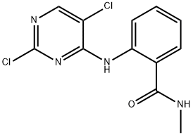 2-((2,5-二氯嘧啶-4-基)氨基)-N-甲基苯甲酰胺, 761440-08-8, 结构式