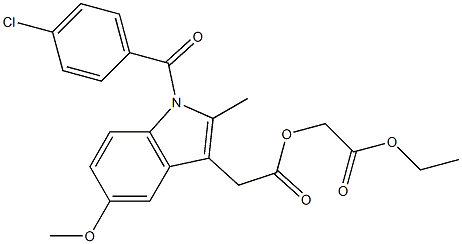 indomethacin ethoxycarbonylmethyl ester Struktur