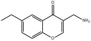 4H-1-Benzopyran-4-one,3-(aminomethyl)-6-ethyl-(9CI) Structure