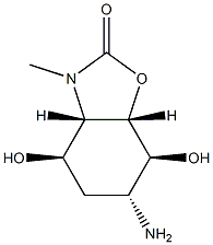 2(3H)-Benzoxazolone,6-aminohexahydro-4,7-dihydroxy-3-methyl-,[3aS-(3aalpha,4alpha,6bta,7alpha,7aalpha)]-(9CI) Structure