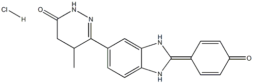 4,5-ジヒドロ-6-[2-(4-ヒドロキシフェニル)-1H-ベンゾイミダゾール-5-イル]-5-メチル-3(2H)-ピリダジノン·塩酸塩 化学構造式