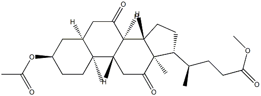 3α-Acetoxy-7,12-dioxo-5β-cholan-24-oic acid methyl ester 结构式