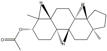 4,4-Dimethyl-5α-androstan-3β-ol acetate 结构式
