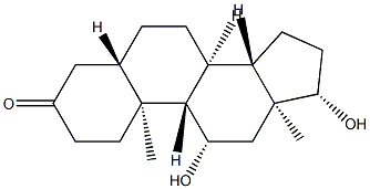 11β,17β-Dihydroxy-5α-androstan-3-one Struktur