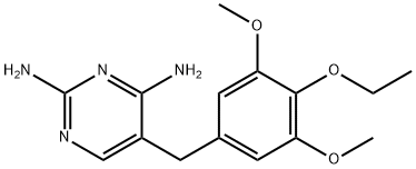 5-(3,5-ジメトキシ-4-エトキシベンジル)-2,4-ピリミジンジアミン 化学構造式