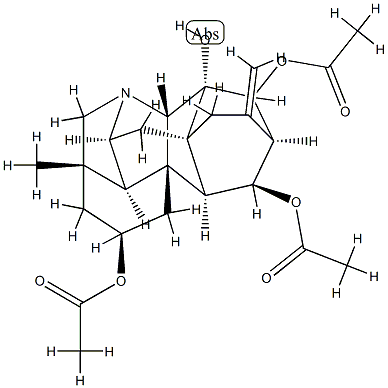 (2α,11α,13R)-ヘチサン-2,11,13,14-テトラオール2,11,13-トリアセタート 化学構造式