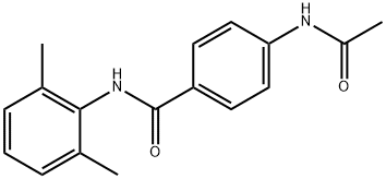 4-アセチルアミノ-N-(2,6-ジメチルフェニル)ベンズアミド 化学構造式
