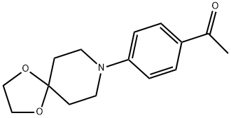 1-(4-(1,4-二氧杂-8-氮杂螺[4.5]癸-8-基)苯基)乙-1-酮, 79421-41-3, 结构式