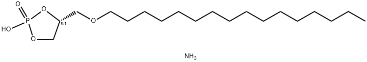 1-O-hexadecyl-sn-glycero-2,3-cyclic-phosphate (aMMoniuM salt) Structure