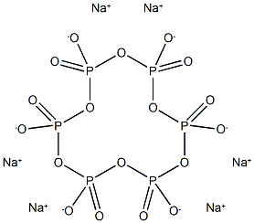 hexasodium 2,4,6,8,10,12-hexaoxido-1,3,5,7,9,11-hexaoxa-2$l^{5},4$l^{5},6$l^{5},8$l^{5},10$l^{5},12$l^{5}-hexaphosphacyclododecane 2,4,6,8,10,12-hexaoxide Struktur