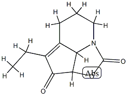 1H-2-Oxa-7a-azacyclopent[cd]indene-1,3(5H)-dione,  4-ethyl-2a,6,7,7b-tetrahydro-,  (2aS-cis)-  (9CI) Structure