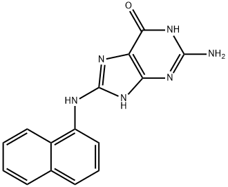 N-(guanin-8-yl)-1-naphthylamine Struktur