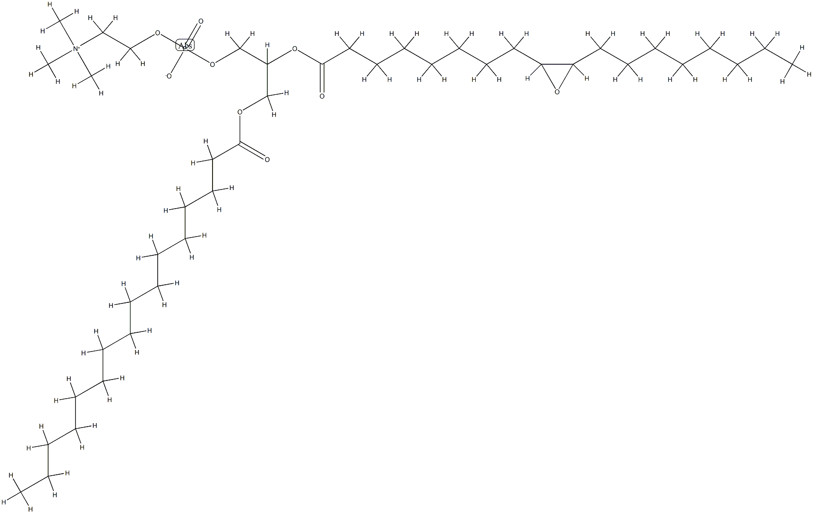 1-palmitoyl-2-(9,10-epoxystearoyl)phosphatidylcholine Struktur