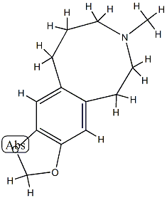 1,3-Dioxolo[4,5-i][3]benzazocine,5,6,7,8,9,10-hexahydro-7-methyl-(8CI) Structure