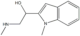 1H-Indole-2-methanol,1-methyl-alpha-[(methylamino)methyl]-(9CI) Structure
