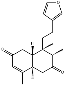 (3S)-4α-[2-(Furan-3-yl)ethyl]-1,3,4,4aα,5,8a-hexahydro-3β,4,8,8aβ-tetramethylnaphthalene-2,6-dione Struktur