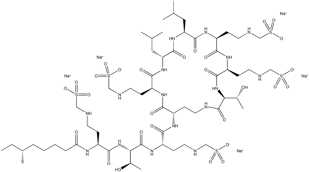 粘杆菌素甲基磺酸钠, 8068-28-8, 结构式