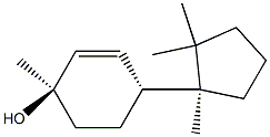 2-Cyclohexen-1-ol,1-methyl-4-[(1R)-1,2,2-trimethylcyclopentyl]-,(1S,4S)-rel-(9CI) Structure