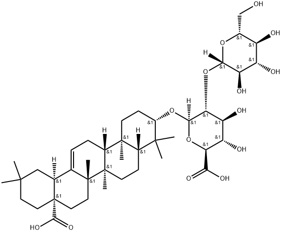 3β-[(2-O-β-D-Glucopyranosyl-β-D-glucopyranuronosyl)oxy]oleana-12-ene-28-oic acid Structure