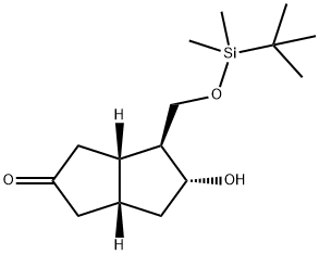 [3AS-(3A,4,5,6A)]-(9CI)-4-[[[(1,1-二甲基乙基)二甲基硅基]氧]甲基]六氢-5-羟基-2(1H)-戊酮 结构式